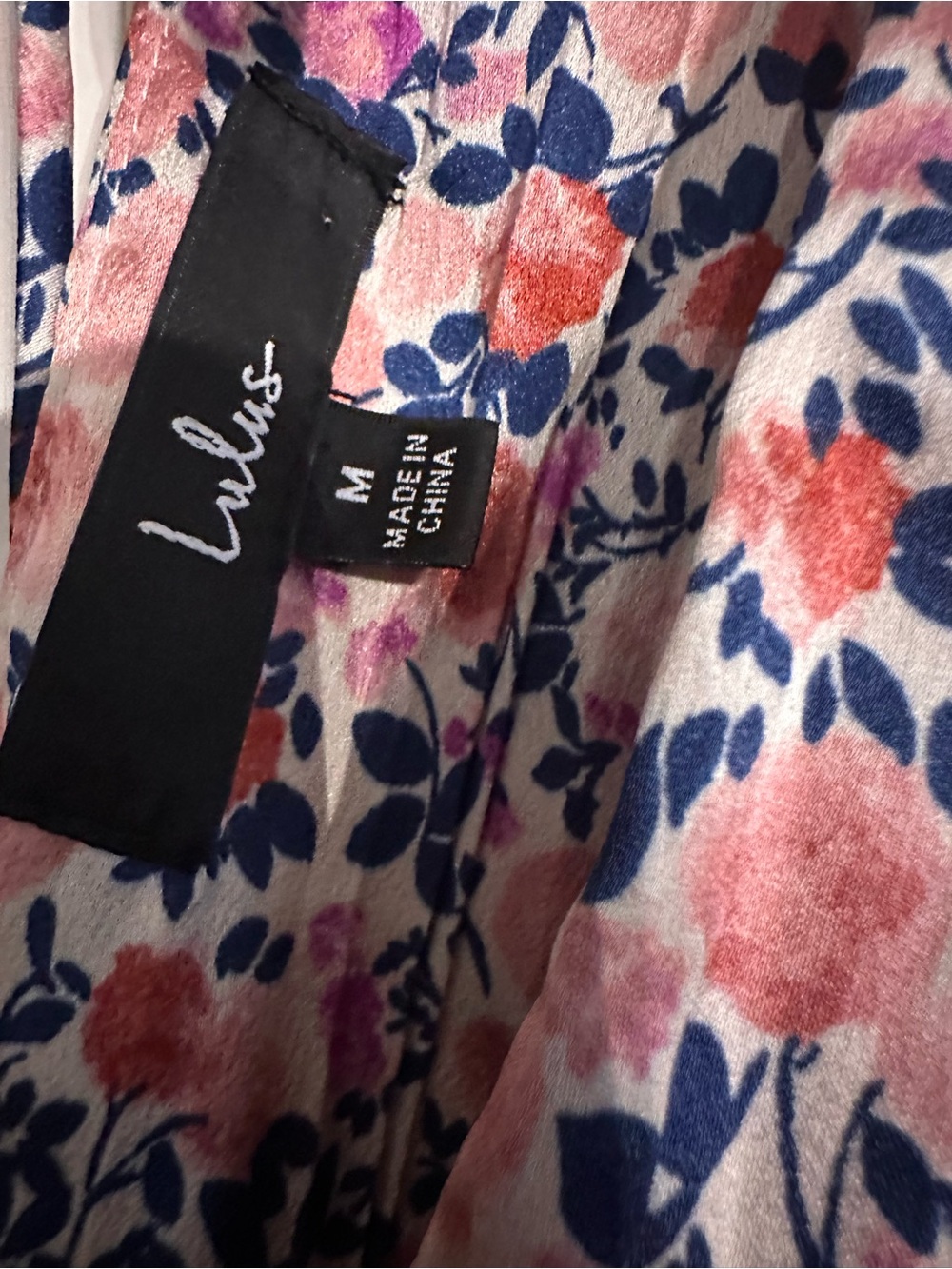 Lulus Express Yourself Blush Pink Floral Satin Babydoll Mini Dress - Medium - Picture 4 of 11